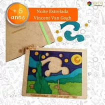 Quebra-cabeças Infantil 15x19cm Noite Estrelada Van Gogh
