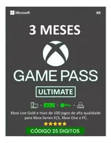 Xbox Game Pass Ultimate Assinatura 3 Meses Código 25 Dígitos