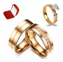 Lindo Par De Alianças Para Casamento Ou Noivado Cor Ouro 18k