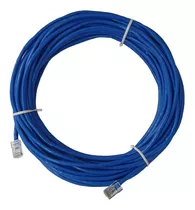Cabo Rede Lan Ethernet 10m Crimpado Pronto Cat5e Azul C/rj45