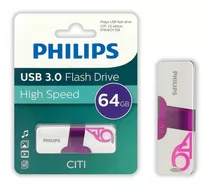 Pendrive Philips Usb 3.0 64gb / Citi Color Violeta