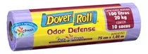 Sacos Para Lixo Odor Defense Pure Fresh 10 Unidades Com 100 Litros Lilás Dover Roll