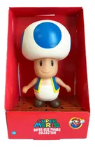 Boneco Toad Azul Brinquedo Super Mario Bros Grande