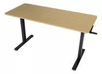 Escritorio Naku Sit-stand Desk Ergonómico Altura Regulable Manual Color Madera