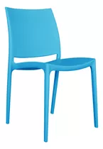 Silla Polipropileno Fijo De Diseño Kiro Bonno Azul Color De La Estructura De La Silla Turquesa Color Del Asiento Turquesa