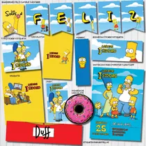 Kit Imprimible Personalizado Simpson Candy Deco Invitacion