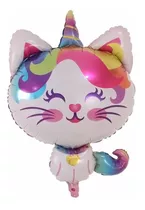 Globo Metalizado Gato Unicornio 60x90cm Fiesta Magia Sorpres