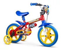 Bicicleta Infantil Azul Aro 12 Fire Man Menino Nathor