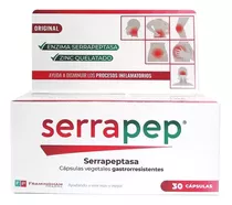 Serrapep Serrapeptasa Purificada 30 Cáps. Gastrorresistente Sabor Original