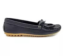 Mocasin Mujer De Cuero Zapato Dama Nautico Mocasines Comodos