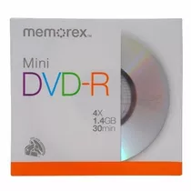 Disco Virgen Mini Dvd-r Memorex De 4x Por 5 Unidades