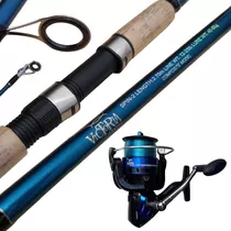 Combo Caña Pescar 2.7 Con Carrete Victoria 6000 Pesca 