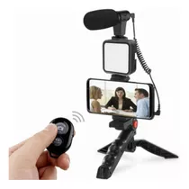 Kit Vlogging Pro: Filmagem, Microfone, Tripé E Luz Para Live