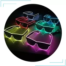 4 Óculos Led Neon Rave Balada Festa Tomorrowland Transparent