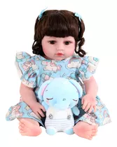 Bebe Sweetie Reborn(r) Elefantinha Silicone Doll- 48cm