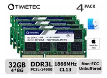 Memoria Ram 32gb Timetec Hynix Ic Kit(4x8gb) Compatible Para Apple Late 2015 iMac 27-inch W/retina 5k Display Ddr3l 1866