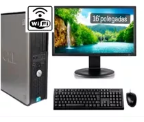 Kit Pc Computador Cpu Dell Core2duo 4gb Hd160 Monitor 16