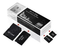 Lector Usb 2.0 De Tarjetas De Memoria Sd Micro Sd Sdxc Sdhc Uhs-i Tf Mmc Ms Memory Stick Mini M2 Adaptador Externo