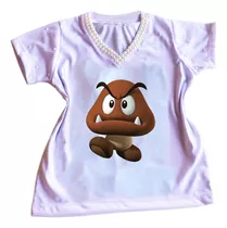 Camiseta Camisa Personalizada Infantil Do Super Mario Mod43