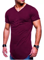 Kit 3 Camisetas Masculina Long Line Swag Elastano Oversized
