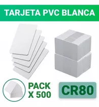 Tarjetas De Pvc Blancas Pack 500 Impresora Datacard Evolis