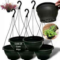 Kit 5 Vaso Cuia 21 + 5 Alça Para Planta Pendente Promoção 