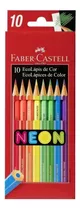 Lápis De Cor 10 Cores Neon Faber Castell Ultra Brilhante