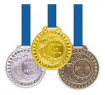 60 Medalhas Metal 35mm Honra Ao Mérito Ouro Prata Bronze