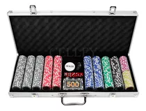 Maleta Jogo Poker Dados 500 Fichas C/ Numeração Profissional