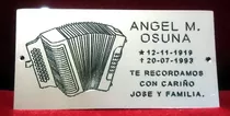 Placa Recordatoria Cementerio 10x20 Acero Inox Bandoneon