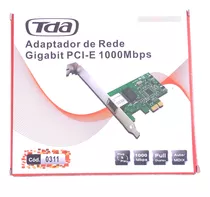 Adaptador De Rede Gigabit Pci-e 1000mbps Tda (novo/sem Uso)