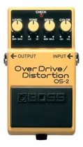 Pedal De Efecto Boss Overdrive/distortion Os-2  Amarillo