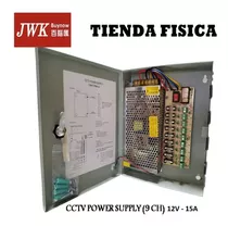 Caja Cctv Power Supply Fuente De Poder 9 Salidas 15 Amp Jwk