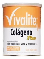 Vivalite Colageno Plus Magnesio Zinc Y Vitamina C 375 G Sabor Natural
