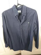 Camisa Manga Larga Lacoste Azul Oscuro Talle 40