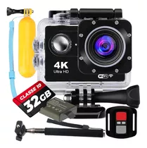 Câmera Sport 4k Prova D'água Controle + 32gb + Bateria Extra