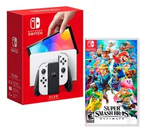 Consola Nintendo Switch Oled Blanco + Super Smash Bros