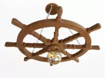 Lustre Luminária Pendente 65cm Leme De Navio Rústico 1b