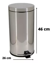 Lixeira Aço Inox C/ Pedal E Recipiente Plástico 15 Litros