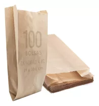 100 Bolsas De Papel Kraft 4 Kg Bolsas Saco