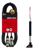 Cabo De Microfone Balanceado Xlr Macho X Xlr Femea 5m Metros