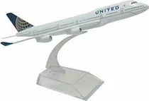Miniatura Avião United Airlines Boeing 747 Metal 16cm