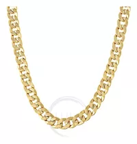 Collar Cadena De Hombre Acero Quirurgico Dorado Cubano 1cm