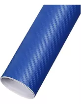 Vinilo Conformable Azul Fibra De Carbon 150x100 Cm Adhesivo