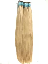 Cabelo Loiro Claro Liso Mega Hair 50 Cm Com 50 Gramas.