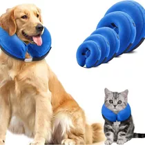 Collar Isabelino Regulable A Prueba De Mordidas P/perro Gato Color Azul Tamaño Del Collar Xl