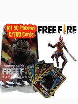 Kit 200 Cards Free Fire  Figurinhas  =50 Pacotinhos