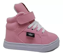 Zapatillas Botitas Rosa Con  Abrojo  Nenas/niñas   19 Al 32