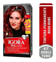  Tinte Cabello Igora Brillance Permanente Tono 688 Rubí