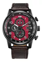 Reloj Citizen Eco Drive Marvel Deadpool Original Time Square Color De La Correa Café Color Del Bisel Cafe Color Del Fondo Multicolor